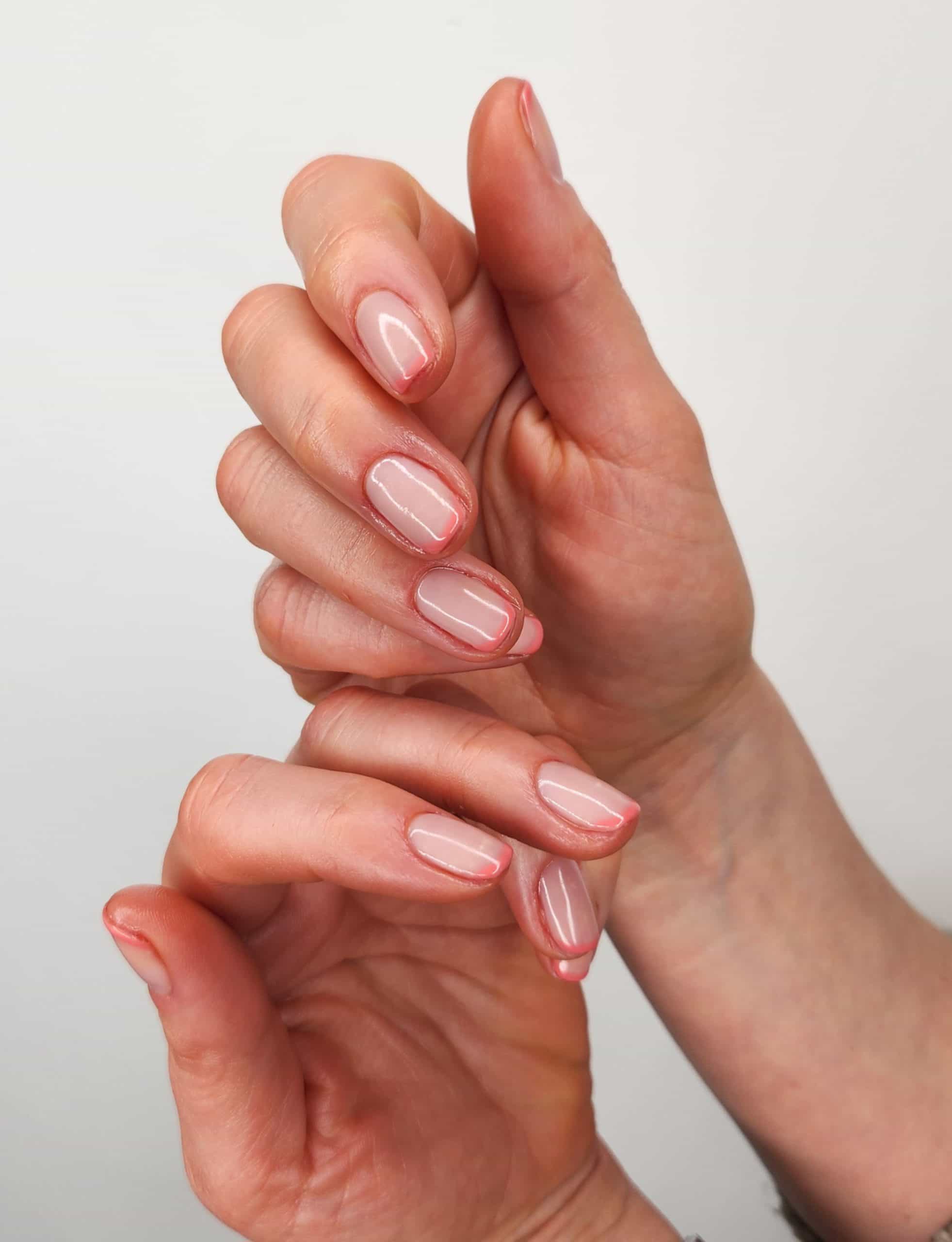 Gel polish in a nude shade
